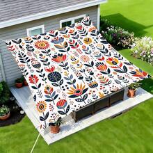 1pc Mandala Geometric Print Square Sun Shade Sail, Suitable For Yard, Pool, Villa Courtyard, Outdoor Leisure Area, Outdoor Sun Shade Sail, Beach Umbrella, Outdoor Sun Shade Cloth, Beach Canopy, Beach Tent, Patio Sun Shade, Outdoor Gazebo, Gazebo - Bohemia C - View 46
