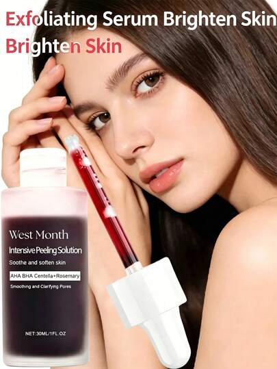 west&month Sérum exfoliante que ilumina la piel apagada, contiene romero y ácido salicílico para hidratar, limpiar, humectar, reducir las líneas de expresión y dar luminosidad al rostro.