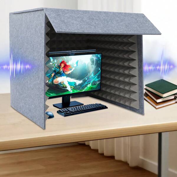 Desktop Soundproof Cover Portable Vocal Recording Booth Vocal Sound Absorbing Shield