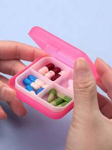 Portable Mini Pill Box, Suitable For Storing Daily 3-Meal Pills Or Tablets, Compartment Design, Convenient For Carrying; Suitable For Office, Outings And Travel,Back To School - Multicolor - View 5