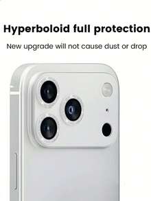 1pc Glitter Phone Camera Lens Protector, Lens Sticker, With Flash Lens Film, Compatible With Apple 17, 17Pro, 17Air, 17Pro Max, 16, 15, 14, 13, 12, 11 Pro Max Plus Mini - Silver - View 4