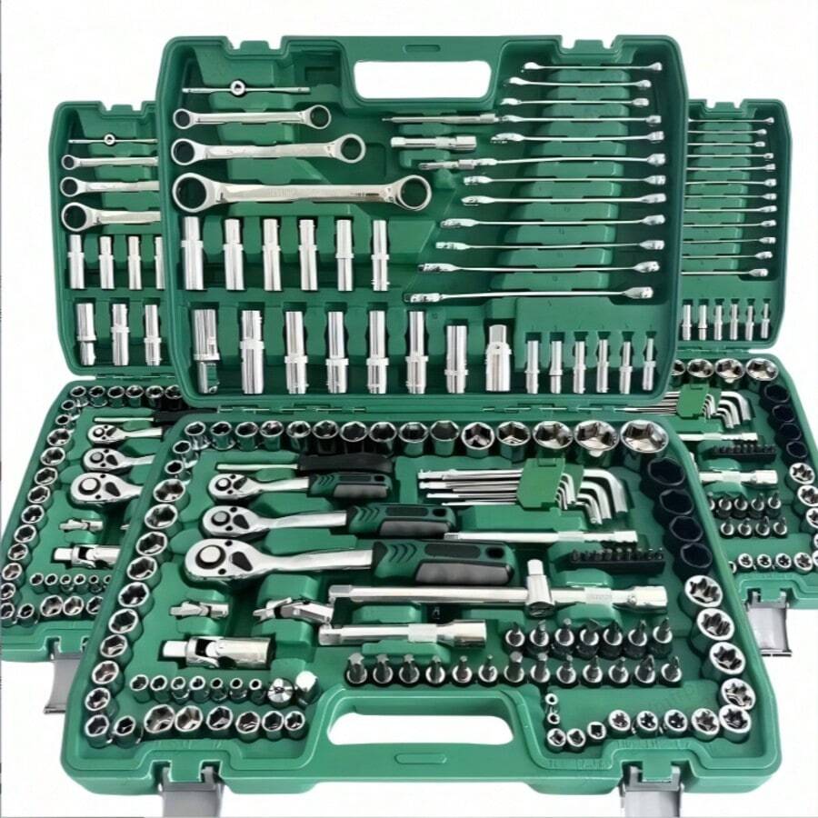 [Multi-Function Tool Set] Multi-Function Combination Hand Tool Set Wrench Set - Comprehensive Solution Tool Box For Automotive Repair - Suitable For Cars, Bicycles And Motorcycles - Multicolor - View 1