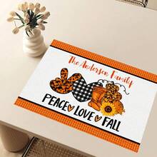 1pc/4pcs/6pcs/8pcs, Home Decor, Pumpkin Pattern Printed Linen Placemats, Suitable For Dining Table, All-Season Decorative, Washable, Kitchen & Dining Room Supplies, Table Mats, Coasters, Kitchen Dining Table Placemats, Home Goods - Multicolor - View 9