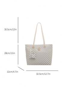 Tote Bag Female Large Capacity College Student Class Commuter Bag Shoulder Woman Bag Handbag Bag - White - View 3