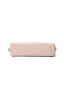 Dedoo Bolso de mano mini clásico de nylon con bloques de color para primavera/verano, bolso bandolera minimalista versátil con forma de concha y correa larga para el hombro - Rosa - Ver 4