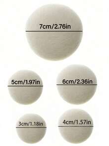 1/2/3pcs Solid Color Wool Dryer Balls, Premium Natural Wool Dryer Balls, Replace Dryer Sheets And Fabric Softener, Anti-Static Dryer Balls For Clothes, Reusable Softening Balls, Washing Machine Accessories - Multicolor - View 10