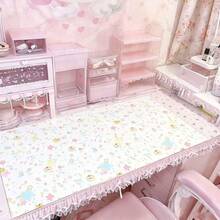 Pelindung Alas Meja Kulit Layar Penuh Motif Polka Dot Bintang Not Musik Tetesan Hujan Anime Jepang Malaikat Y2K Alas Mouse Lucu Alas Meja Kantor Tahan Air Anti Selip PU Alas Meja - View 2