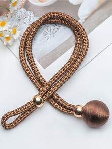 3/1pc Creative Adjustable Curtain Tieback Rope, No Drill Easy Install Curtain Buckle Rings, Minimalist Window Drape Strap Accessory, Reusable Decorative Holdback. - Multicolor - View 12