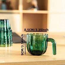 1pc Set Ink Green Cool Water Equipment Cactus Set Cup Home Living Room Water Cup Stacked Water Cup Glass Gift For Friends - Multi-color - Upgraded Version - View 12