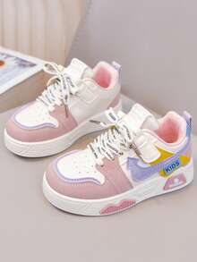 1 Pasang Sepatu Skateboard Olahraga Anak Kasual Modis untuk Semua Musim - Baby Pink - View 10
