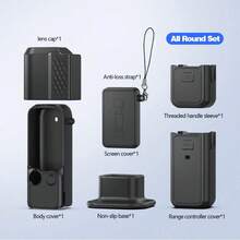 6 Set-Étui de protection en silicone pour OSMO Pocket 4 &4P, protecteur d'objectif, manchon résistant aux rayures, compatible avec OSMO Pocket 4, ensemble/kit d'accessoires - Voir 12