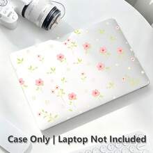1件粉色花卉UV印花筆記本電腦保護殼，透明硬殼保護套，適用於MacBook Air和Pro，耐用塑料保護套 - 查看 6