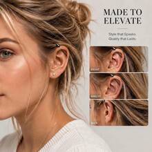 5Pcs 14G Industrial Barbell Cartilage Earring 38mm Body Piercing Jewelry For Women With 6Pcs Replacement Spikes - Light Ball - View 4