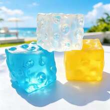 1pc Maltose Cheese Squeeze Toy, Cheese Block Stress Ball, Finger Toy Cheese Shaped Squeeze Ball, Elastic, Stress Relief Finger Toy, Children's Cheese Squeeze Toy, Crunchy Squeeze Toy, Soft Squeeze > Maltose Children's Squeeze Toy - Multicolor - View 3