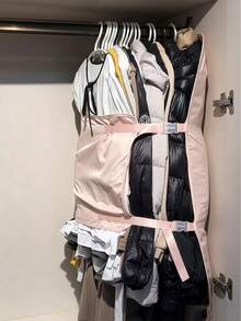 1件裝新款壓縮收納板 可折疊壓縮收納袋 防塵衣物袋 懸掛式多功能收納袋，適用於臥室衣櫃、旅行、搬家、婚禮、露營、RV衣櫃、居家收納及宿舍 - 彩色 - 查看 3