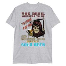 Devil Whispers To Me Cursed Meme Parody T-Shirt Unisex - Black - View 2
