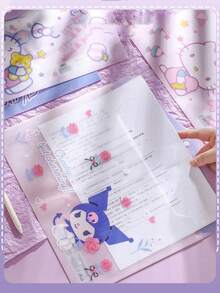 Sanrio Document Folder 2pcs Set Hello Kitty A4 Cute Cartoon File Bag Transparent Waterproof Sealed Plastic Bag Back To School Student Supplies (Some Styles Random) - Multicolor - View 3