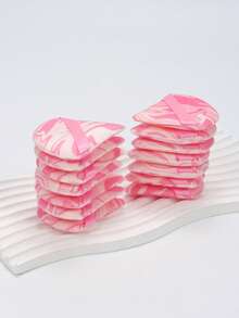 Triangle-Shaped Velvet Powder Puff 5/10/20/30/50/100pcs,Made Of Super-Soft Velvet, Designed For Contouring, Eye, And Corner, Suitable For All Skin Types. - Multicolor - View 2