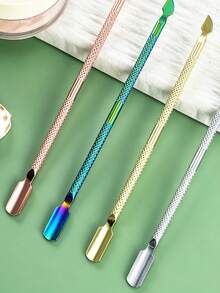 ART LALIC 2-In-1 Stainless Steel Nail Cuticle Pusher Dead Skin Remover, Foot And Hand Manicure Nail Care Cleaning Tool - Multicolor - View 5