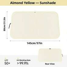 Aesthetic Portable Universal Car Windshield Sunshade, Efficient Sun Protection, Foldable Windshield Sunshade, Suitable For Most Vehicles, Easy To Store, Heat Insulation, Car Accessories, Travel Essential - Multicolor - View 17