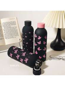 1pc 2025 New Portable Elegant Large Capacity Stainless Steel Insulated Water Bottle, Suitable For Students - Red Wine Bottle - View 6