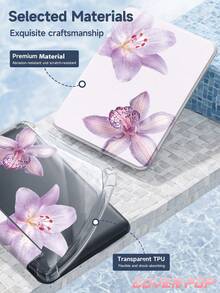 紫色夏威夷花卉图案保护套，兼容 iPad Air 4/5 10.9 英寸、7/8/9 10.2 英寸、(A16) 11 英寸（第 11 代，2025 款），带 Apple Pencil 插槽，也兼容三星 Galaxy Tab A9 11 英寸、Tab A9 8.7 英寸，可爱风格，适合返校季、情人节、夏季等场合。 - 彩色 - 查看 9