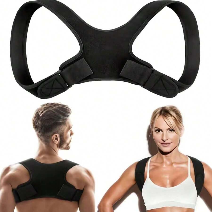Correa de Soporte para Hombros - Corrector de Postura Unisex, Soporte Elástico para la Espalda, Postura Recta, Adecuado para Uso en el Hogar y la Oficina - A - Ver 1