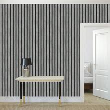 1 Roll Dark Gray Grid Wood Grain Self-Adhesive Wallpaper/Modern Wallpaper/Waterproof Removable/Peel And Stick Wallpaper/Durable/Vinyl Contact Paper/Apartment Decor/Wall Decor/Home Decor/Suitable For Large Area Use/No Residue - Lead Gray Grille - View 13
