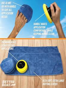 8pcs Car Polishing Sponge Pads Soft Foam Polishing Pads Round Waxing Sponge Pads Car Cleaning Sponge Pads Car Window Cleaning Sponge - A - View 10