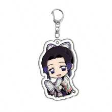 KIMETSU NO YAIBA 1 Set 8pcs Double Layer Acrylic Keychain Pendant, Doll Series Clear And Cute Pattern, Acrylic Surface With Protective Film, High Quality, Suitable As Pendant, Multiple Styles Available - Multicolor - View 7