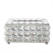 1 Modern Metal Crystal Tissue Box - Elegant Tissue Organizer, High-End Luxury Metal Tissue Holder, For Bathroom, Living Room, Bedroom, Can Be Used As Home Decor, Living Room Dining Table Desktop Tissue Box, Perfect Gift - Multicolor - View 7