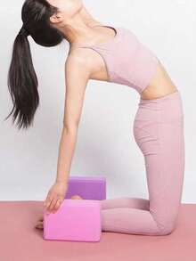 1pc/2pcs High-Quality Yoga Block, High-Density Foam Material, Suitable For Yoga, Pilates And Meditation, Can Train Flexibility And Balance, Strong Support, Lightweight And Non-Slip - Multicolor - View 2