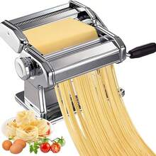 9-Thickness Adjustable Pasta Maker, With Wide Accessories, For Making Spaghetti, Lasagna, Wonton, Noodles - Durable And Easy To Use Kitchen Tool - Silver - View 2