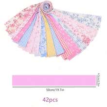 42 Pieces Fabric Strips, Suitable For Quilting, Handicrafts And Sewing, Printed Fabric Bundle, Soft Mixed Color Fabric Strips, Fine Fabric Patchwork Strips, Suitable For Blankets, Carpets, Home Decor, Bag Making - Variants - View 12