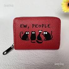 Cartoon Cat Print Card Holder, Lightweight Fashion Wallet, Suitable For Daily Use, Women's Gift Mini Wallet Handbag - Multicolor - View 11