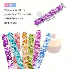 5/10/20pcs Random Reusable Transparent Acrylic Popsicle Sticks - Clear Ice Cream Sticks, Suitable For Homemade Popsicles, Ice Pops, Cakes, Candies And Crafts - Smooth Surface - Perfect Summer Cooling Tool For Home, Outdoor And Kitchen! - Multicolor - View 3