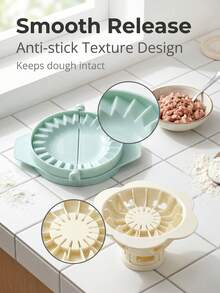 2PCS Multi-Function Non-Stick Dumpling & Bun Maker, Easy Homemade Dumplings And Perfect Buns, Convenient And Easy To Use And Clean, Suitable For Home Kitchen, Kitchen Tool For Beginners - View 2