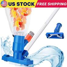 Pool Cleaning Vacuum Jet Tool With Pole Set, Vacuum Head Accessory Without Pole, Swimming Pool Vacuum With Surface De-Fogging Function, Swimming Pool Maintenance Kit, Suitable For Swimming Pools, Fountains, Compact Swimming Pool Vacuum Jet, Includes Debris Bag And Pole, Lightweight Swimming Pool Maintenance Tool - A - View 2