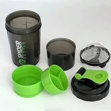 3-Layer Detachable Shaker Cup With Scale, Powder Mixer Cup, Leak-Proof Design, PP Material, Suitable For Gym, Outdoor Sports And Nutritional Supplement Mixing - Multicolor - View 11