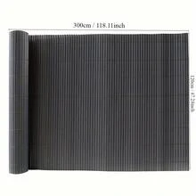 Grey Privacy Screen PVC Slat Bamboo Effect Fence Garden Privacy Screen Fencing Shade Border Screening Roll - Gray - View 13