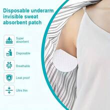Disposable Invisible Underarm Sweat Pads, Long-Lasting Breathable, Lightweight, Strong Absorbency, Odorless, Easy To Use, Unisex, Suitable For Summer, Beach And Travel - View 6