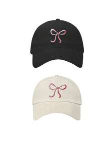 1/2 piezas Gorra de béisbol con coleta para mujer, gorra casual con moño desordenado, gorra ligera puntiaguda, gorra de sol de moda, adecuada para deportes al aire libre & uso casual diario - Gorro de pajarita - Ver 23