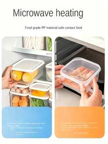 1/3pcs Stackable 1.5L Food Storage Containers, Suitable For Refrigerator And Freezer Organization - Plastic Food Containers With Hinged Lids, Airtight Reusable For Meat, Fruits, Vegetables, Also Microwave - Ideal For Holiday Food Display And Storage. - Multicolor - View 10