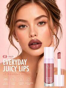 Pudaier Ginger Oil Lip Gloss, High-Shine Glass Lip Glaze, Moisturizing Non-Sticky Lip Oil For Fuller-Looking Juicy Lips, Moisturizing Lip Gloss, Great Gift For Women - #07 - View 2