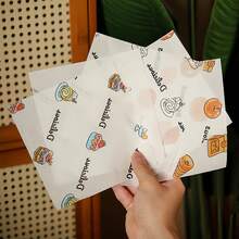 100/200pcs Greaseproof Baking Paper, Wax Paper, Suitable For Cakes, Sandwiches, Picnics, Also Can Be Used As Fast Food Wrapping Paper, Basket Liners, Air Fryer Liners, Kitchen General Use - Multicolor - View 11
