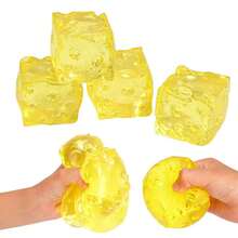 1pc Maltose Cheese Squeeze Toy, Cheese Block Stress Ball, Finger Toy Cheese Shaped Squeeze Ball, Elastic, Stress Relief Finger Toy, Children's Cheese Squeeze Toy, Crunchy Squeeze Toy, Soft Squeeze > Maltose Children's Squeeze Toy - Multicolor - View 2