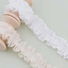 1 Yard Double Layer Elastic Lace Trim, 3D Ruffle Embroidered Ribbon Fabric, Suitable For Sewing, DIY Clothing, Hair Accessories, Home Decor - Multicolor - View 6
