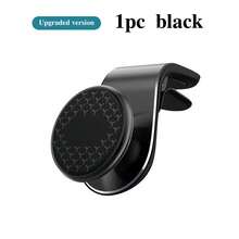 Soporte de teléfono para rejilla de ventilación de coche con diseño de cristal negro y strass, soporte de teléfono de coche multifuncional, compatible con iPhone, teléfonos Android, regalo para novio, familia, amigos - Negro - Ver 16