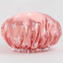 Double Layer Waterproof Shower Cap For Women, Home Kitchen Oil Smoke Protection Hair Cover, Girls Dry Hair Mask Bath Cap New Style, Shower Accessories, Bath Sponge - Multicolor - View 7
