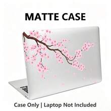 1件裝粉色梅花UV印花筆電保護殼，透明硬殼保護套，適用MacBook Air與Pro，耐用塑膠硬殼 - 查看 1